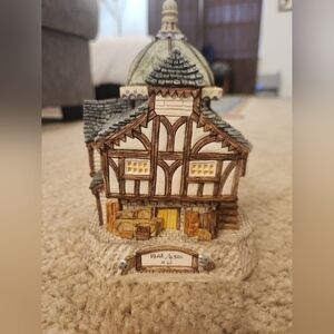 David Winter Cottages Seaside Boardwalk Barnacle Theatre Limited 1995 W/ Dock